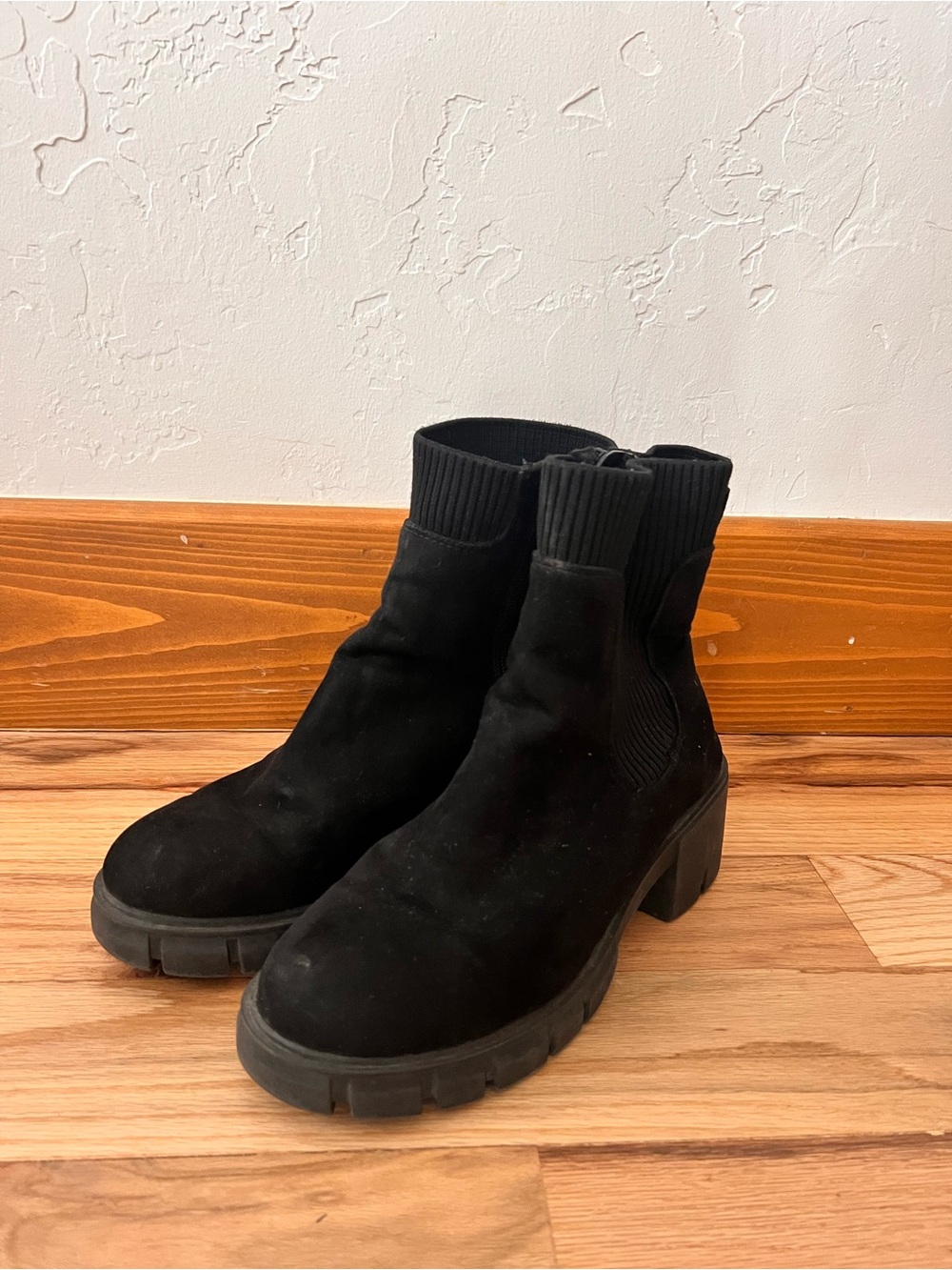 No Boundaries Black Chunky Ankle Booties